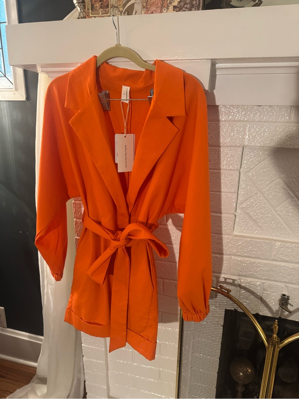 NWT Commense Vibrant Orange Blazer Romper